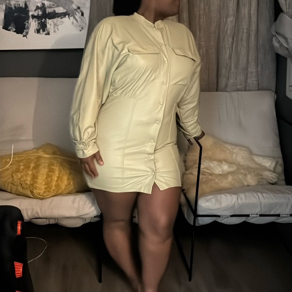 Zara cream  Button-Up Dress
